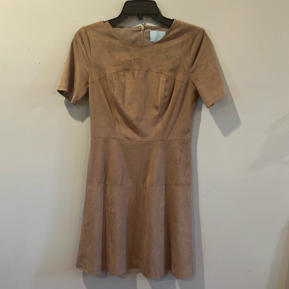 Faux suede dress